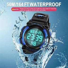 img 1 attached to 🕙 Dodosky LED Sport Watch for Kids 5-12 - Waterproof & Perfect Birthday Gift for Boys - Blue