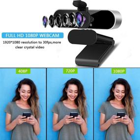 img 2 attached to 🎥 High-Resolution 1080p Webcam with 360 Degree Rotation and Microphone for Video Calling and Recording on Desktops and Laptops