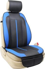 img 3 attached to 🚗 Eaglet Luxury Leatherette Sporty Universal Fit Nonslip Front Car Seat Cover - Waterproof Seat Protector