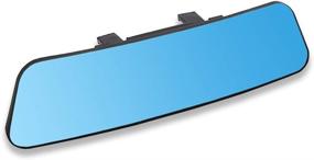 img 4 attached to 🚘 SkycropHD Blue Convex Clip-on Rearview Mirror with Anti-Glare Coating for Wide Angle View – 11.8in (300mm), Ideal for Eliminating Blind Spots in Car Interiors