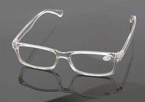 img 2 attached to Casual Fashion Rectangular Reading Glasses Vision Care