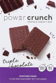 img 1 attached to Power Crunch Whey Protein Bars – Delicious High Protein Snacks, Triple Chocolate, 1.4 Ounce (Pack of 5)