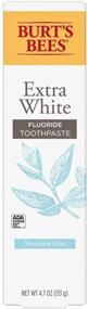 img 2 attached to 🦷 Get Extra White Teeth with Burts Bees Mountain Mint Fluoride Toothpaste - Pack of 3 (4.7oz)