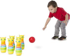 img 3 attached to 🎳 Melissa & Doug Sunny Bowling Fun Set: Action-Packed Playtime for Kids