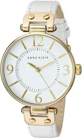 img 3 attached to Leather Strap Watch for Women by Anne Klein