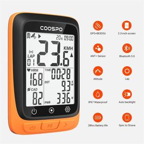 img 3 attached to 🚴 COOSPO Беспроводной велокомпьютер с GPS: Водонепроницаемый трекер с Bluetooth/ANT+, ЖК-дисплеем и автоматической подсветкой