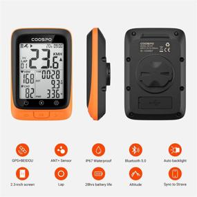 img 2 attached to 🚴 COOSPO Wireless GPS Bike Computer: Waterproof Tracker with Bluetooth/ANT+, LCD Display & Auto Backlight
