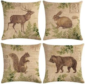 img 4 attached to 7ColorRoom Wildlife AnimalsThrow Squirrel Pillowcase