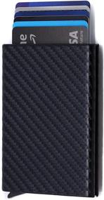 img 4 attached to Black Minimalist Money Clip Blocking Men's Accessories for Wallets, Card Cases & Money Organizers