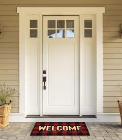 img 3 attached to DII Natural Coir Doormat, Checkered Buffalo Check Welcome Mat, 18X30 Inches