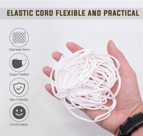 img 2 attached to 🧵 Purazam 10 Yard White Elastic Cord for Masks: Premium 1/8 Inch Nylon/Spandex Fabric - Ideal for Sewing Masks and DIY Craft Projects