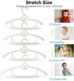 img 1 attached to 👶 10-Pack Pink Adjustable Baby Clothes Hangers for Infants and Babies