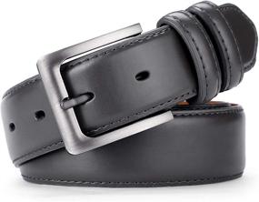 img 3 attached to 👔 Jiguoor Leather Belts for Casual and Business Wear