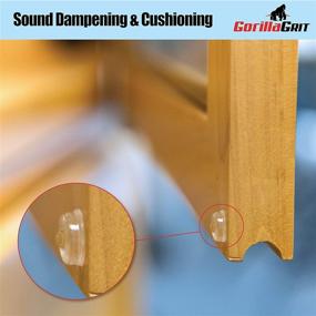 img 2 attached to 🔇 Clear Soft Close Cabinet Door Bumpers - Set of 100 Self-Adhesive Rubber Pads - Transparent Sound Dampening Rubber Feet for Drawers and Cupboards