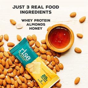 img 2 attached to 🥜 Rise Whey Protein Bars - Almond Honey: The Ultimate Protein Powerhouse for a Healthy Breakfast, Snack, or Post-Workout Boost - 20g Protein, 4g Fiber, 3 Whole Food Ingredients, Non-GMO, Gluten-Free, Soy-Free Bar - 12 Pack