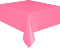 🎉 shop the unique industries 5082 hot pink plastic tablecloth - 108" x 54" - perfect party decor! logo