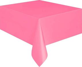 img 3 attached to 🎉 Shop the Unique Industries 5082 Hot Pink Plastic Tablecloth - 108" x 54" - Perfect Party Decor!