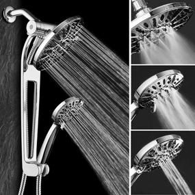 img 3 attached to 🚿 AquaDance High-Pressure 48-mode 3-way Shower Spa Combo with Adjustable 18" Extension Arm for Easy Reach & Mobility - Luxury 7" Rain & Handheld Shower Head - All-Chrome Finish