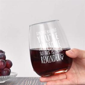 img 3 attached to 🍷 Sometimes You Forget You're Awesome Stemless Wine Glass - Perfect Gifts for Women, Men, Teachers, Friends, Coworkers, Moms, Sisters - Inspirational Birthday, Christmas, Graduation, Thank You Gifts - 15Oz