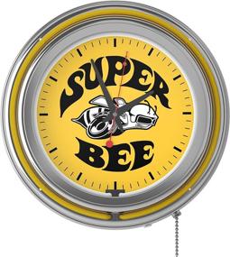 img 3 attached to Optimized for SEO: Trademark Gameroom Dodge Chrome Double Rung Neon Clock - Super Bee