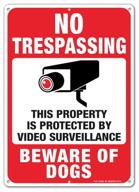 trespassing property protected surveillance reflective logo