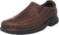 rockport slip casual loafer tan 11.5: classic comfort for men's everyday style logo