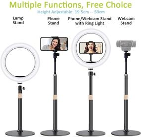 img 1 attached to 📸 Etubby Webcam Stand Phone Holder with 10-inch Ring Light [3-Mode, 10-Level] Desktop Live Stream Lighting Lamp Mount for Cellphones, Logitech Webcam C922 C930e C930 C920 C615, Etc. (1/4 Threads)