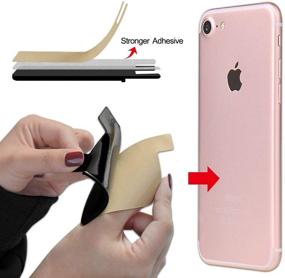 img 1 attached to 📱 SHANSHUI Silicone Adhesive Stick-on Phone Card Holder - 5 Pack | ID Credit Card Wallet Sleeve Pocket for iPhone/Android/Samsung Galaxy (Compatible with Most Smartphones)