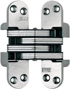 img 2 attached to 🔥 SOSS Model 218US26D - Zinc, Satin Chrome Exterior Finish Invisible Hinge for 1-3/4" Thick Material, 20 Minute Fire Rated