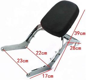 img 2 attached to Хонда Ребел 250 CMX 250 CA250 Мотоцикл спинка с сиденьем Sissy Bar с багажной стойкой - Все года, хром | Совместимый и заменяемый