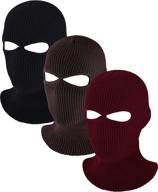 🧤 winter ski mask with 2-hole for adults - full face cover knitted balaclava for optimal winter protection logo