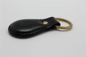 img 1 attached to Keychain Embossed Leather Ralph Lauren
