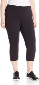 img 2 attached to 👖 Just My Size Women's Plus-Size Stretch Jersey Capri Legging - Embrace Comfort and Style!