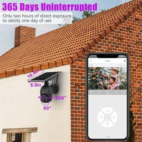 img 3 attached to 🔆 Solar Powered Wireless Security Camera Outdoor: ENSTER Pan Tilt WiFi Home Smart Cam with Spotlight, Battery, Solar Panel, Color Night Vision, Motion Detection, 2-Way Audio, SD & Cloud Storage-Black