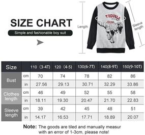 img 2 attached to ZuKoCert Toddler Boys Sweatshirts - Cartoon Dinosaur Tops for Kids, Cotton Crewneck Long Sleeve Sweatshirt, 3-10T