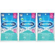 🦷 dentek complete clean floss picks - pack of 3, 225 count - 75 floss picks logo