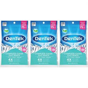 img 4 attached to 🦷 DenTek Complete Clean Floss Picks - Pack of 3, 225 Count - 75 Floss Picks