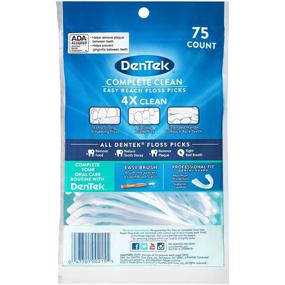 img 3 attached to Зубные нити DenTek Complete Clean Floss Picks - набор из 3 штук, 225 штук - 75 зубных нитей