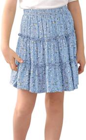 img 4 attached to 🌺 GORLYA Girls' BlackPrint Floral Ruffle GOR1087 Clothing