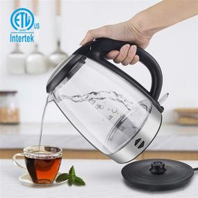 img 3 attached to 🔌 Miosal 1.7L Instant Electric Kettle - BPA-free Glass Tea Kettle with Auto Shut-Off and Boil-Dry Protection - 1500W Water Boiler