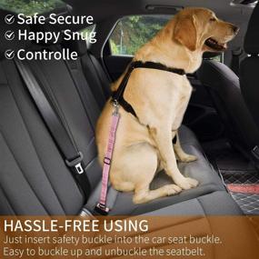 img 3 attached to 🐾 Reflective Seatbelt & Elastic Nylon Pet Safety Buckle for Car - Adjustable, Durable & Heavy Duty Dog Seat Belt