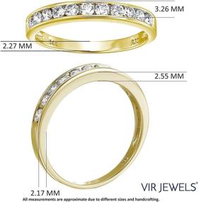 img 1 attached to 💎 Sparkling Vir Jewels 1/2cttw Diamond Wedding Band in 14K Yellow Gold: Channel-Set Elegance