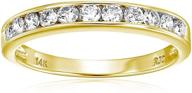 💎 sparkling vir jewels 1/2cttw diamond wedding band in 14k yellow gold: channel-set elegance logo