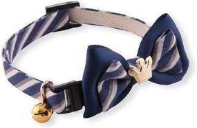 img 2 attached to Stylish Navy Necoichi Regal Crown Cat Collar - A Perfect Blend of Elegance and Comfort