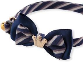 img 3 attached to Stylish Navy Necoichi Regal Crown Cat Collar - A Perfect Blend of Elegance and Comfort