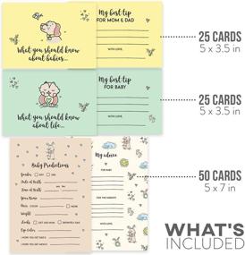 img 3 attached to 👶 MPFY- Baby Shower Advice Cards & Games Pack 100 - 50 Large Prediction Cards, 50 Small Advice Cards - Baby Shower Favors for Boys, Girls, Parents - Neutral Baby Shower Decorations