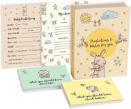 👶 mpfy- baby shower advice cards & games pack 100 - 50 large prediction cards, 50 small advice cards - baby shower favors for boys, girls, parents - neutral baby shower decorations logo