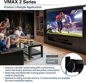 img 1 attached to Elite Screens VMAX2 100-дюймовый электронный моторизованный HD экран проектора - Полный домашний кинотеатральный опыт!