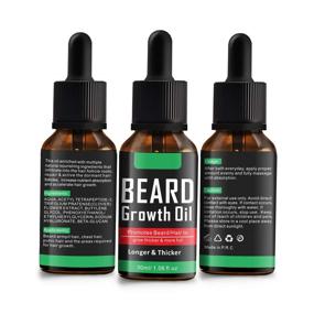 img 1 attached to 🧔 Organic Beard Growth Oil for Fuller and Thicker Beards - Natural Unscented Men's Care Product (30ml)