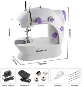 img 2 attached to 🧵 Haitral Portable Sewing Machine - Adjustable 2-Speed, Double Thread, Electric Crafting and Mending Machine with Foot Pedal